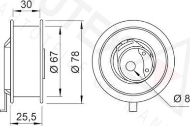 Autex 641663 - Натяжна ролик, ремінь ГРМ autocars.com.ua