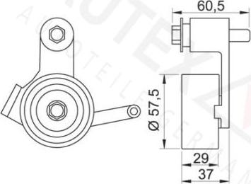 Autex 641671 - Натяжна ролик, ремінь ГРМ autocars.com.ua