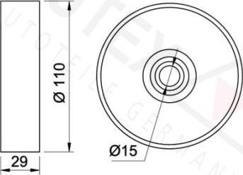 Autex 641694 - Паразитний / провідний ролик, поліклиновий ремінь autocars.com.ua