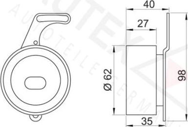 Autex 641709 - Натяжна ролик, ремінь ГРМ autocars.com.ua