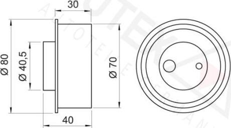 Autex 641727 - Натяжна ролик, ремінь ГРМ autocars.com.ua