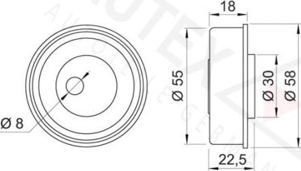 Autex 641763 - Натяжна ролик, ремінь ГРМ autocars.com.ua