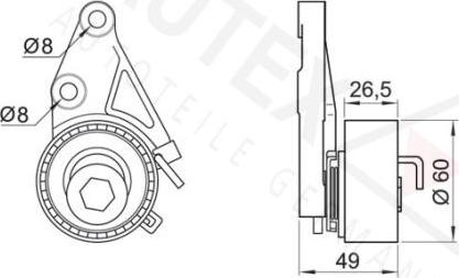 Autex 641775 - Натяжна ролик, ремінь ГРМ autocars.com.ua