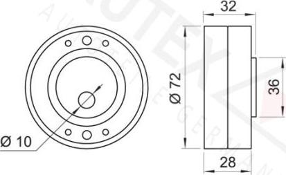 Autex 641788 - Натяжна ролик, ремінь ГРМ autocars.com.ua