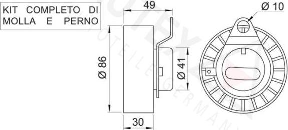 Autex 641793 - Натяжна ролик, ремінь ГРМ autocars.com.ua