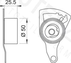 Autex 641804 - Натяжной ролик, ремень ГРМ autodnr.net