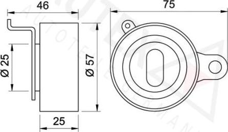 Autex 641805 - Натяжна ролик, ремінь ГРМ autocars.com.ua