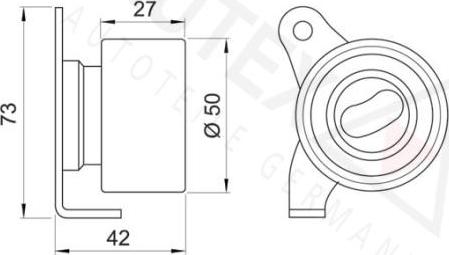 Autex 641810 - Натяжна ролик, ремінь ГРМ autocars.com.ua