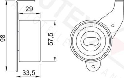 Autex 641815 - Натяжна ролик, ремінь ГРМ autocars.com.ua