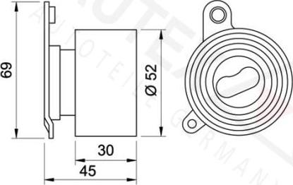 Autex 641824 - Натяжна ролик, ремінь ГРМ autocars.com.ua