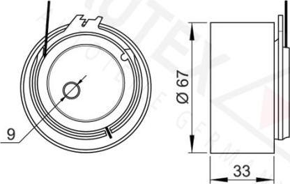 Autex 641831 - Натяжна ролик, ремінь ГРМ autocars.com.ua