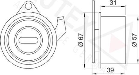 Autex 641835 - Натяжна ролик, ремінь ГРМ autocars.com.ua