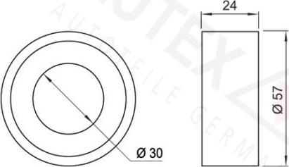 Autex 641908 - Натяжна ролик, ремінь ГРМ autocars.com.ua