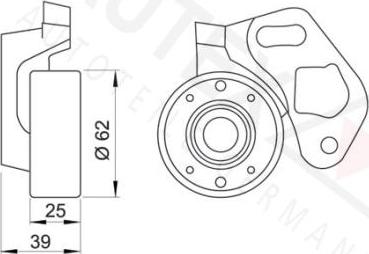 Autex 641922 - Натяжна ролик, ремінь ГРМ autocars.com.ua