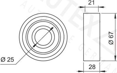 Autex 641923 - Натяжна ролик, ремінь ГРМ autocars.com.ua
