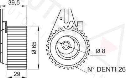 Autex 641933 - Натяжна ролик, ремінь ГРМ autocars.com.ua