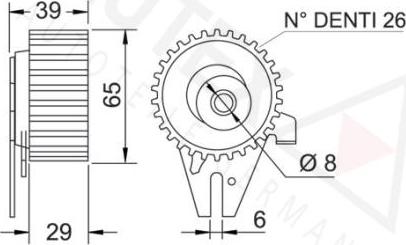 Autex 641937 - Натяжна ролик, ремінь ГРМ autocars.com.ua