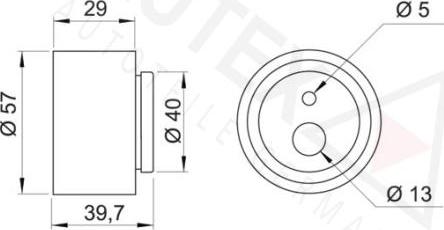 Autex 641938 - Натяжна ролик, ремінь ГРМ autocars.com.ua