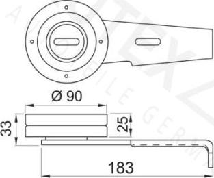 Autex 641940 - Паразитний / провідний ролик, поліклиновий ремінь autocars.com.ua