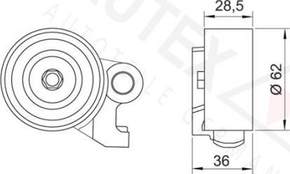 Autex 641963 - Натяжна ролик, ремінь ГРМ autocars.com.ua