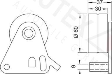 Autex 641970 - Натяжна ролик, ремінь ГРМ autocars.com.ua