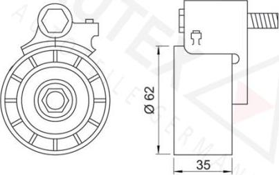 Autex 642005 - Натяжна ролик, ремінь ГРМ autocars.com.ua