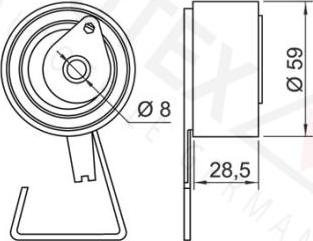 Autex 642033 - Натяжной ролик, ремень ГРМ autodnr.net