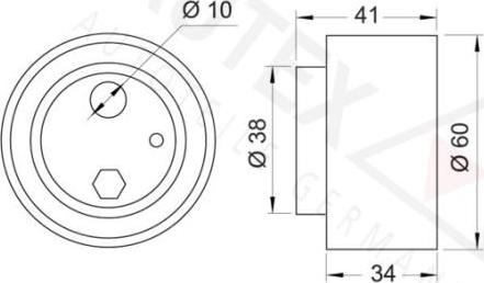 Autex 642070 - Натяжна ролик, ремінь ГРМ autocars.com.ua