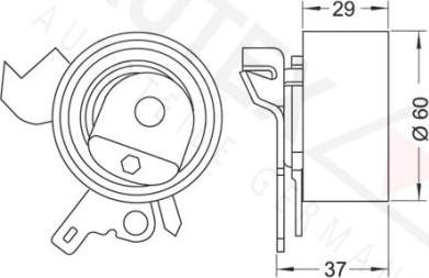 Autex 642077 - Натяжна ролик, ремінь ГРМ autocars.com.ua