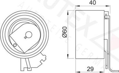 Autex 642079 - Натяжна ролик, ремінь ГРМ autocars.com.ua