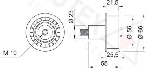 Autex 651145 - Паразитний / Провідний ролик, зубчастий ремінь autocars.com.ua