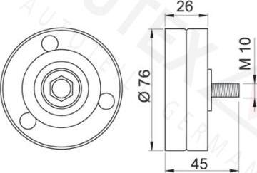 Autex 651146 - Направляющий ролик, поликлиновый ремень autodnr.net