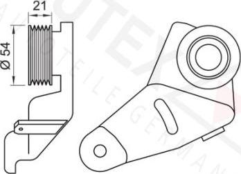 Autex 651330 - Паразитний / провідний ролик, поліклиновий ремінь autocars.com.ua