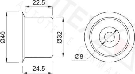 Autex 651498 - Паразитний / Провідний ролик, зубчастий ремінь autocars.com.ua