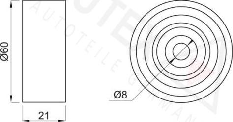 Autex 651501 - Направляющий ролик, зубчатый ремень autodnr.net
