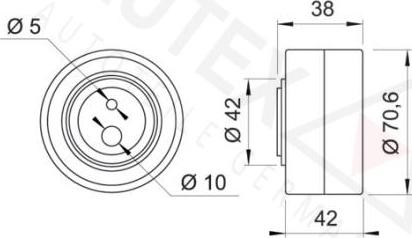 Autex 651538 - Натяжна ролик, ремінь ГРМ autocars.com.ua