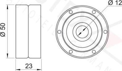 Autex 651813 - Паразитний / Провідний ролик, зубчастий ремінь autocars.com.ua