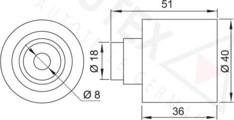 Autex 651860 - Направляющий ролик, зубчатый ремень autodnr.net