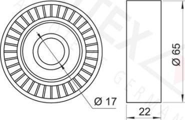 Autex 652039 - Направляющий ролик, поликлиновый ремень autodnr.net