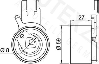 Autex 654086 - Натяжна ролик, ремінь ГРМ autocars.com.ua