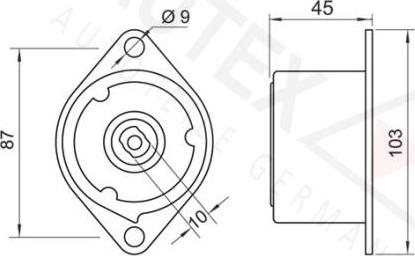 Autex 654096 - Натягувач ременя, клинові зуб. autocars.com.ua