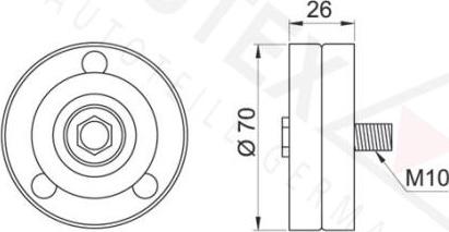 Autex 654140 - Направляющий ролик, поликлиновый ремень autodnr.net