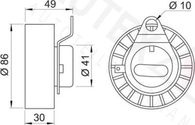 Autex 654218 - Натяжна ролик, ремінь ГРМ autocars.com.ua