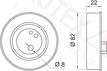 Autex 654220 - Натяжна ролик, ремінь ГРМ autocars.com.ua