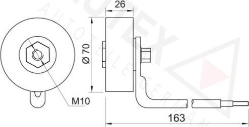 Autex 654240 - Паразитний / провідний ролик, поліклиновий ремінь autocars.com.ua