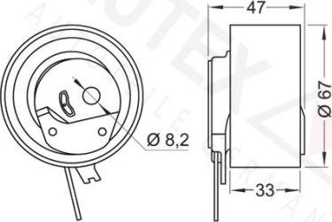 Autex 654242 - Натяжна ролик, ремінь ГРМ autocars.com.ua