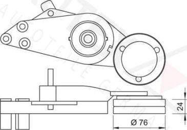 Autex 654379 - Натягувач ременя, клинові зуб. autocars.com.ua