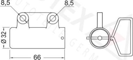 Autex 654476 - Успокоитель, зубчастий ремінь autocars.com.ua