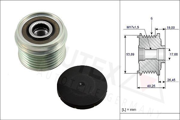 Autex 654818 - Шкив генератора, муфта autodnr.net