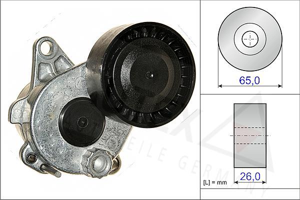 Autex 654839 - Натягувач ременя, клинові зуб. autocars.com.ua